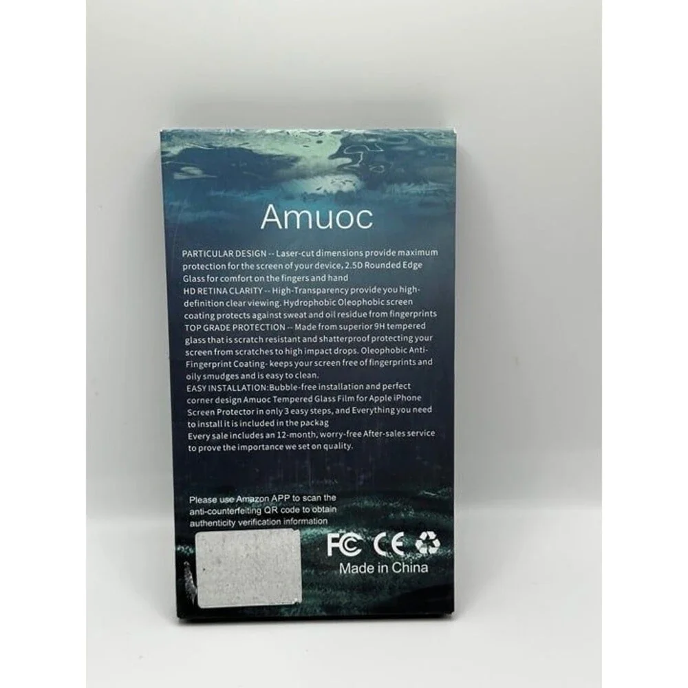 Amuoc Tempered Glass Screen Protector for iPhone 13 Pro